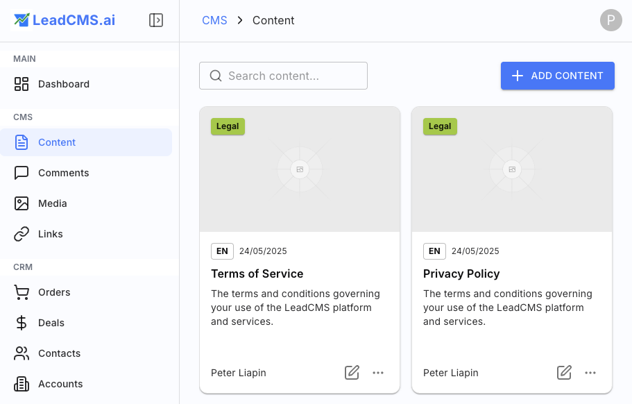 LeadCMS.AI Admin